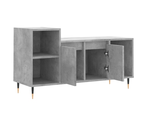 Mueble para TV madera contrachapada gris hormigón 100x35x55 cm