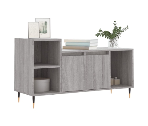 Mueble de TV madera contrachapada gris Sonoma 100x35x55 cm