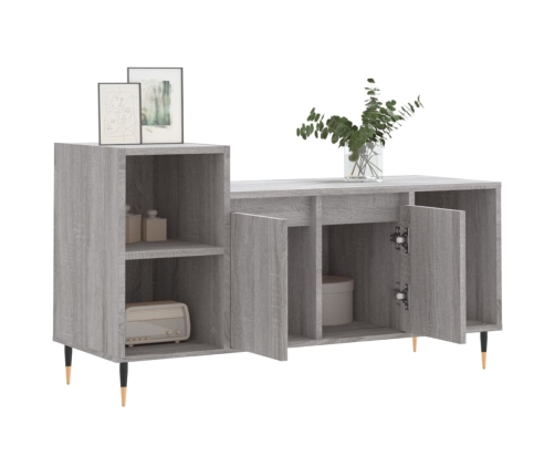 Mueble de TV madera contrachapada gris Sonoma 100x35x55 cm