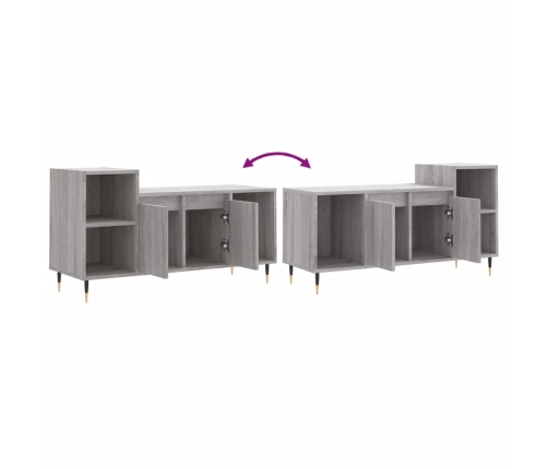 Mueble de TV madera contrachapada gris Sonoma 100x35x55 cm