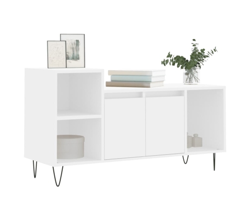 Mueble para TV madera contrachapada blanco 100x35x55 cm