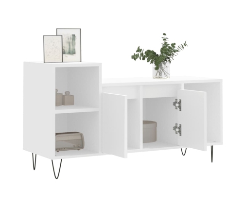 Mueble para TV madera contrachapada blanco 100x35x55 cm