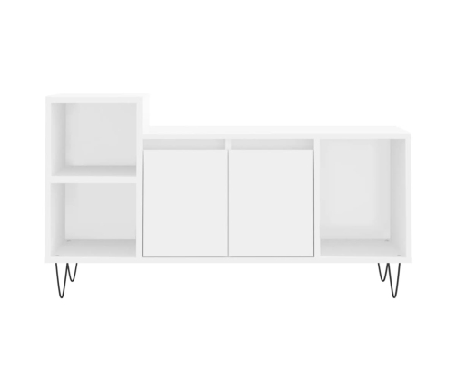 Mueble para TV madera contrachapada blanco 100x35x55 cm