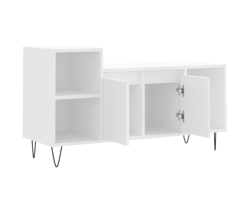 Mueble para TV madera contrachapada blanco 100x35x55 cm