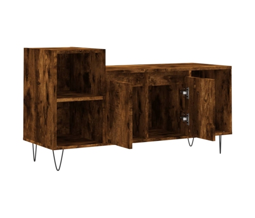 Mueble para TV madera contrachapada roble ahumado 100x35x55 cm