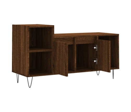 Mueble para TV madera contrachapada marrón roble 100x35x55 cm