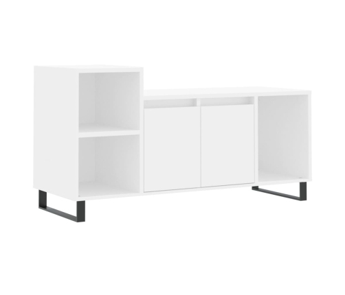 Mueble para TV madera contrachapada blanco 100x35x55 cm