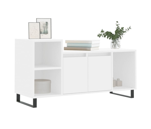 Mueble para TV madera contrachapada blanco 100x35x55 cm