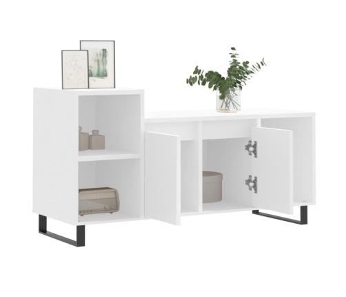 Mueble para TV madera contrachapada blanco 100x35x55 cm