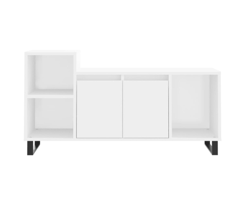 Mueble para TV madera contrachapada blanco 100x35x55 cm