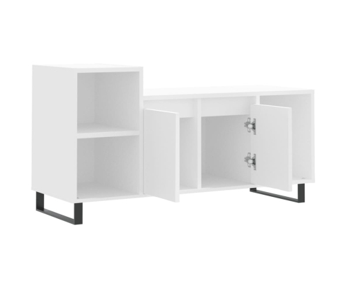 Mueble para TV madera contrachapada blanco 100x35x55 cm