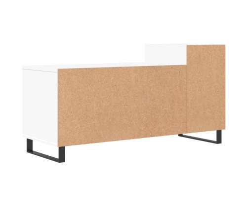 vidaXL Mueble para TV madera contrachapada blanco 100x35x55 cm