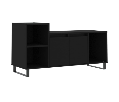 Mueble para TV madera contrachapada negro 100x35x55 cm