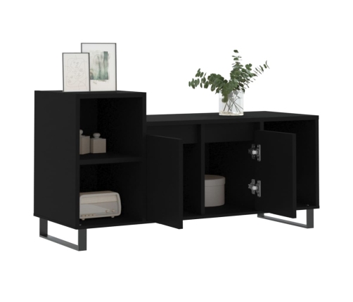 Mueble para TV madera contrachapada negro 100x35x55 cm