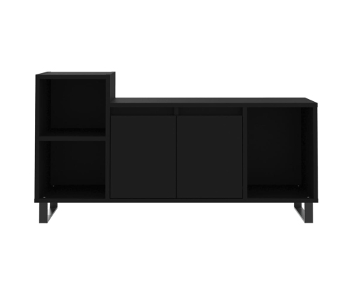 Mueble para TV madera contrachapada negro 100x35x55 cm