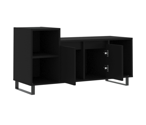 Mueble para TV madera contrachapada negro 100x35x55 cm