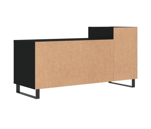 Mueble para TV madera contrachapada negro 100x35x55 cm