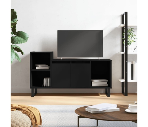 Mueble para TV madera contrachapada negro 100x35x55 cm