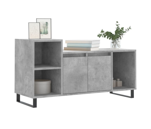 Mueble para TV madera contrachapada gris hormigón 100x35x55 cm