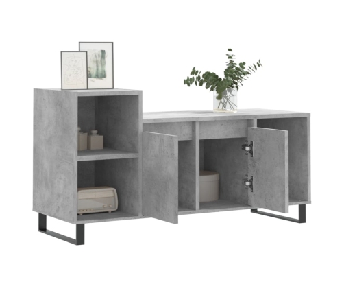 Mueble para TV madera contrachapada gris hormigón 100x35x55 cm