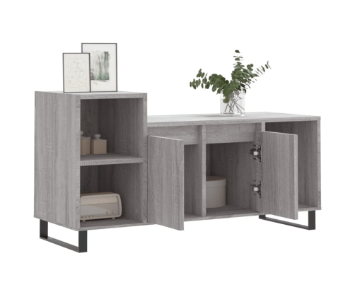 Mueble de TV madera contrachapada gris Sonoma 100x35x55 cm