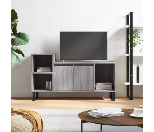 Mueble de TV madera contrachapada gris Sonoma 100x35x55 cm