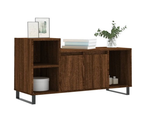 Mueble para TV madera contrachapada marrón roble 100x35x55 cm