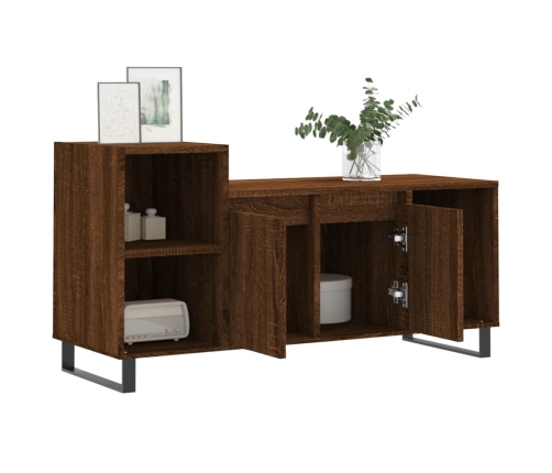 Mueble para TV madera contrachapada marrón roble 100x35x55 cm