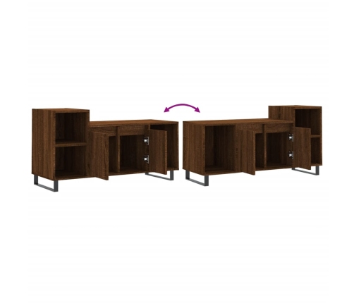 Mueble para TV madera contrachapada marrón roble 100x35x55 cm