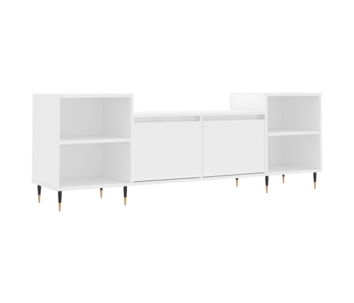 vidaXL Mueble para TV madera contrachapada blanco 160x35x55 cm