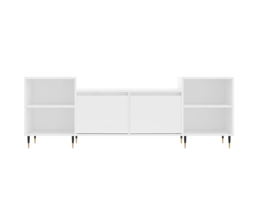 vidaXL Mueble para TV madera contrachapada blanco 160x35x55 cm