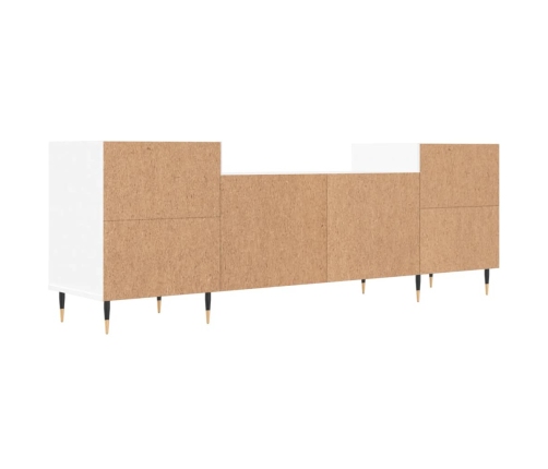 vidaXL Mueble para TV madera contrachapada blanco 160x35x55 cm