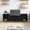 vidaXL Mueble para TV madera contrachapada negro 160x35x55 cm