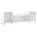 Mueble para TV madera contrachapada blanco brillo 160x35x55 cm