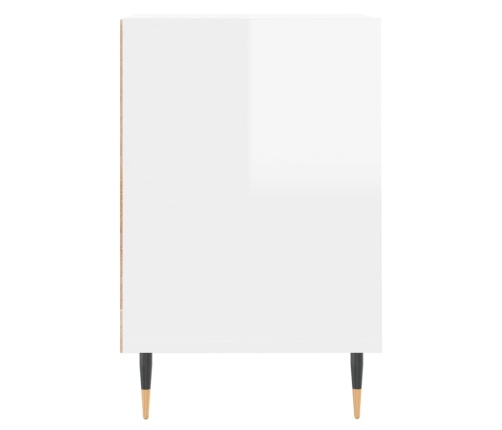 Mueble para TV madera contrachapada blanco brillo 160x35x55 cm