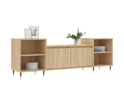 Mueble para TV madera contrachapada roble Sonoma 160x35x55 cm