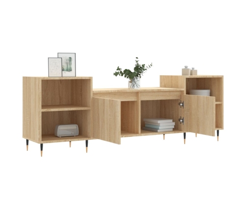 Mueble para TV madera contrachapada roble Sonoma 160x35x55 cm