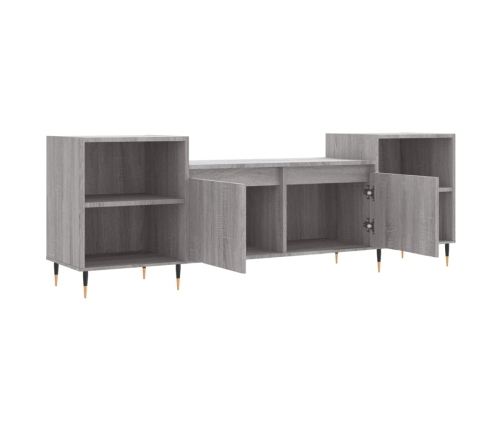 Mueble para TV madera contrachapada gris Sonoma 160x35x55 cm