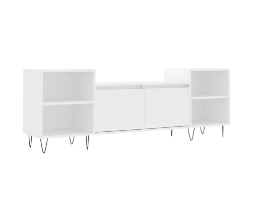 Mueble para TV madera contrachapada blanco 160x35x55 cm