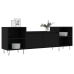 Mueble para TV madera contrachapada negro 160x35x55 cm