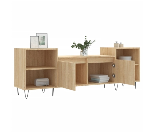 Mueble para TV madera contrachapada roble Sonoma 160x35x55 cm