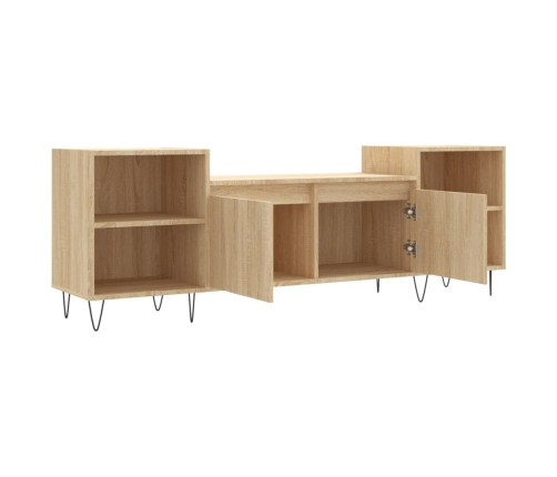 Mueble para TV madera contrachapada roble Sonoma 160x35x55 cm