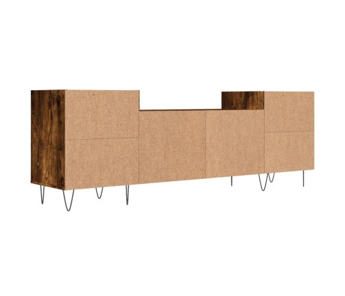 Mueble para TV madera contrachapada roble ahumado 160x35x55 cm