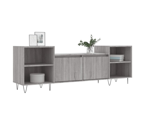 Mueble para TV madera contrachapada gris Sonoma 160x35x55 cm