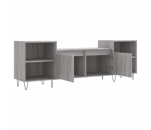 Mueble para TV madera contrachapada gris Sonoma 160x35x55 cm