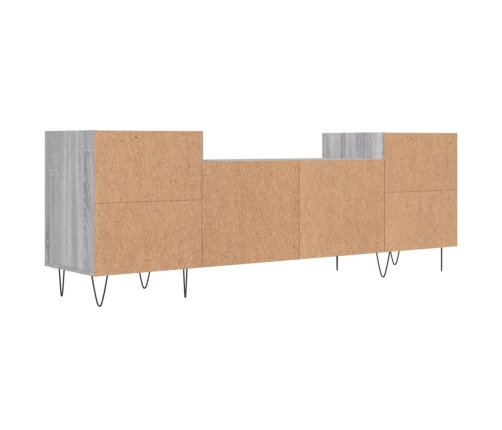 Mueble para TV madera contrachapada gris Sonoma 160x35x55 cm