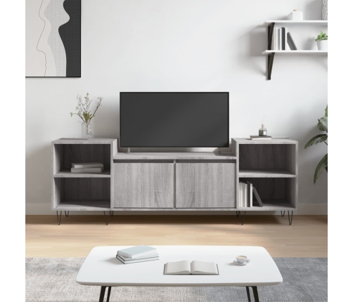 Mueble para TV madera contrachapada gris Sonoma 160x35x55 cm