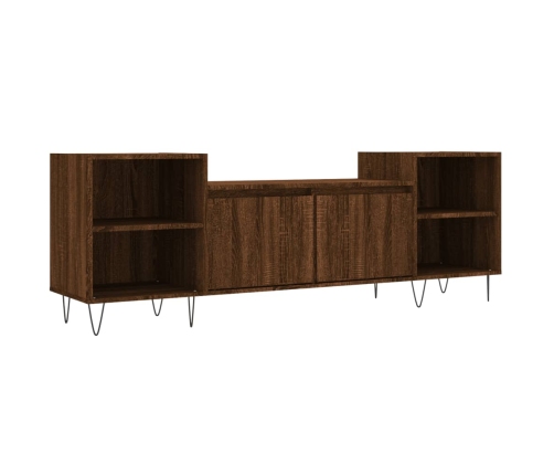 vidaXL Mueble para TV madera contrachapada marrón roble 160x35x55 cm