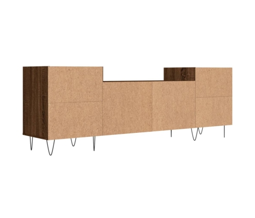 Mueble para TV madera contrachapada marrón roble 160x35x55 cm