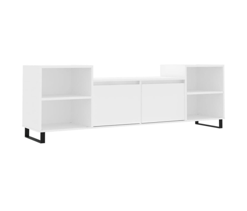 Mueble para TV madera contrachapada blanco 160x35x55 cm